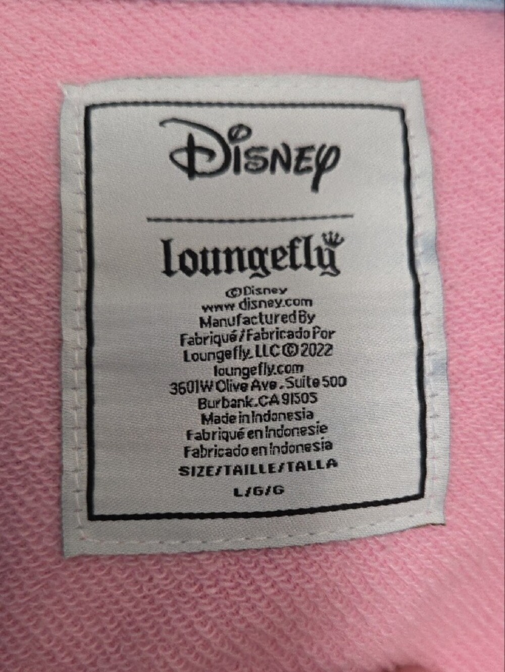 Loungefly Cropped Sleeping Beauty Fairies Hoodie Size Large - Picture 4 of 5